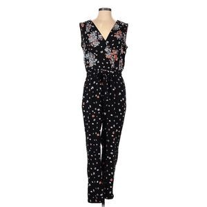 LOFT Romper Jumpsuit S Black Pants Wedding Guest Work Ann Taylor